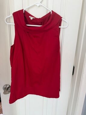 Talbots Sleeveless Cowl-Neck Camisole in Deep Red